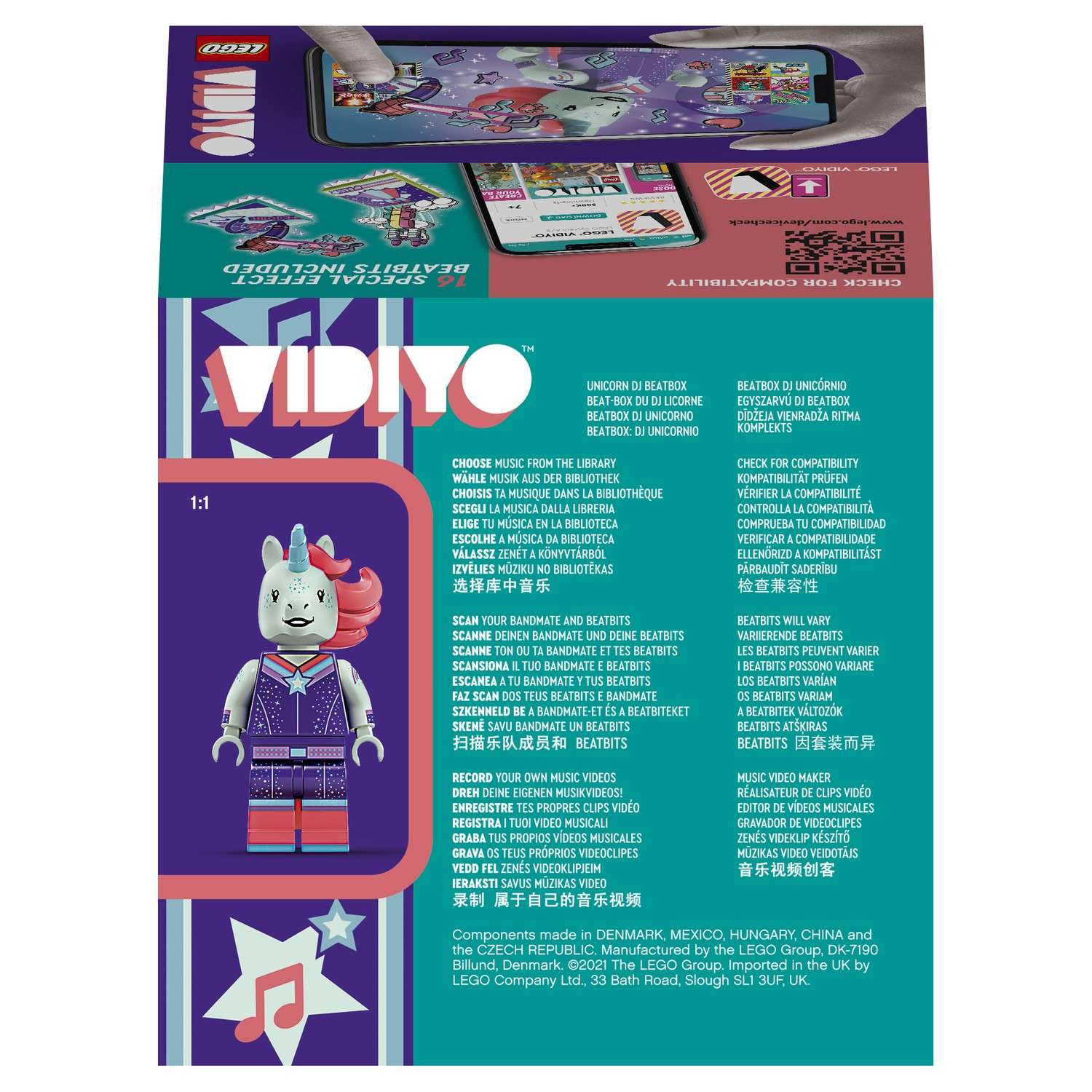 Конструктор LEGO VIDIYO Битбокс Диджея Единорога 84 дет. - фото 3