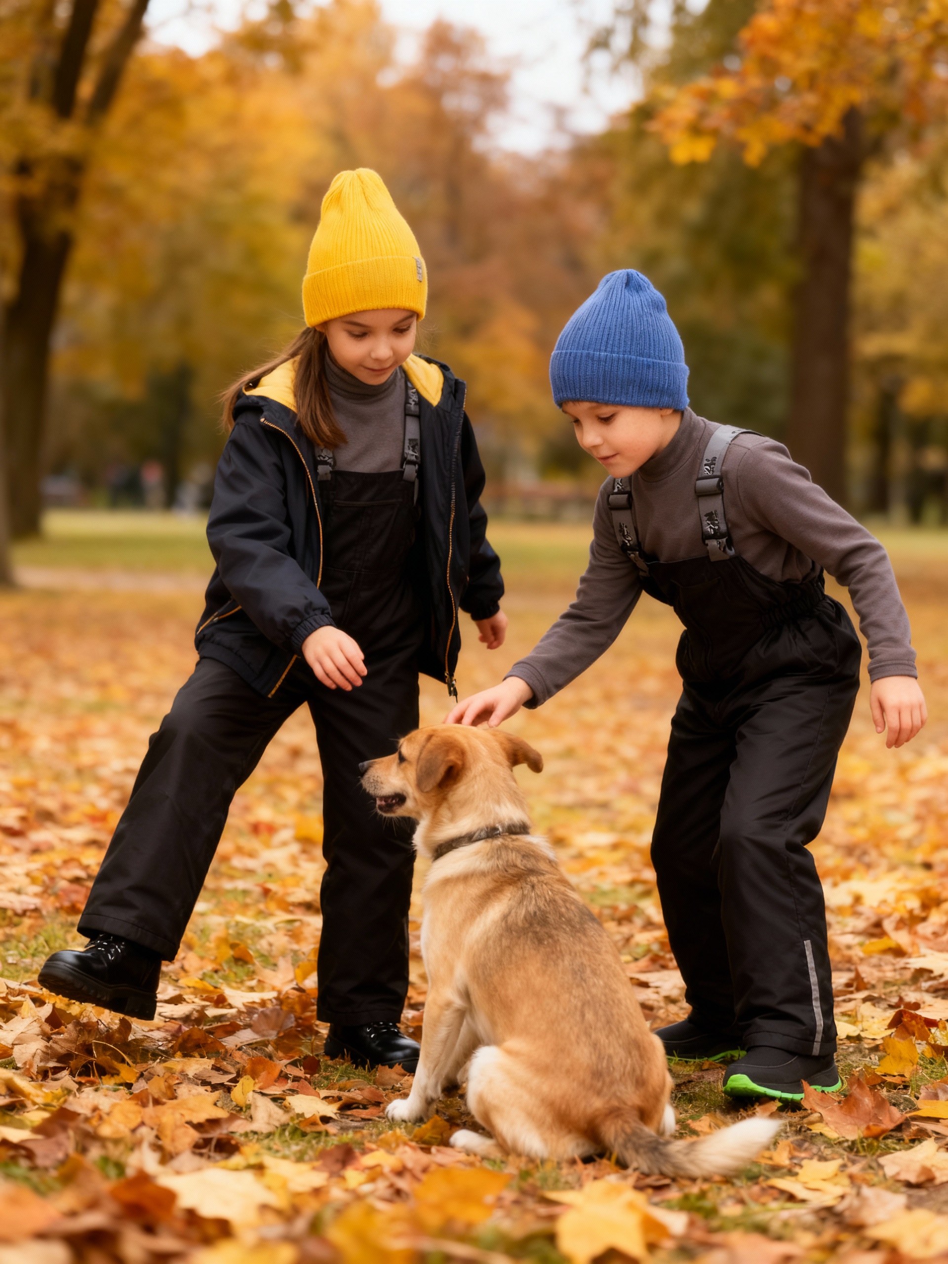 Полукомбинезон Arctic kids 60-006/2 черный - фото 4