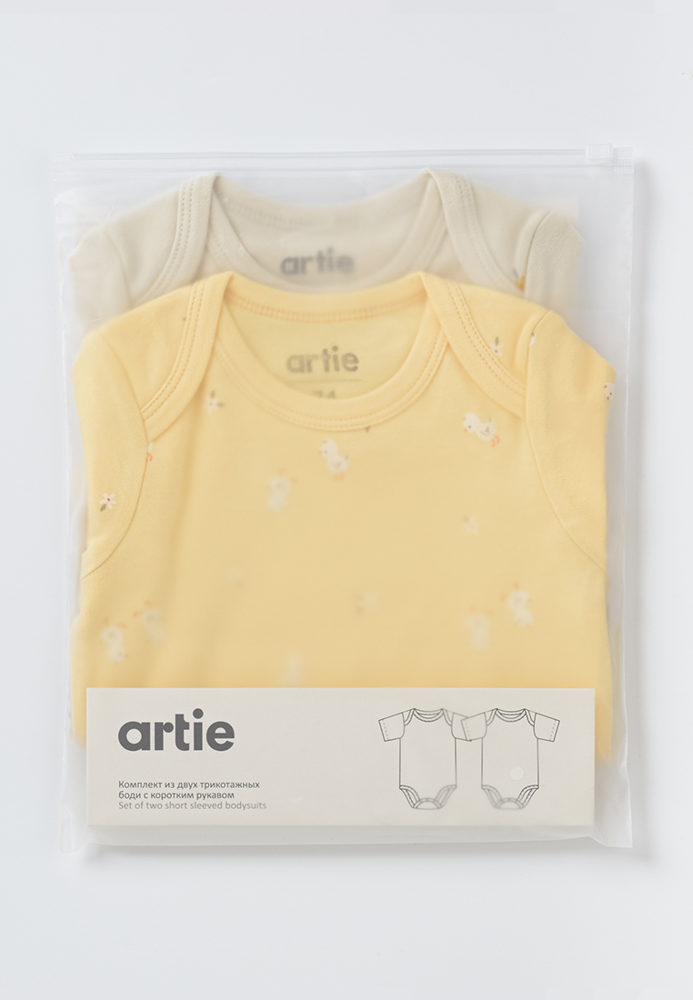 Боди 2 шт artie S25B14BK2-1505D/Желтый-бежевый - фото 5