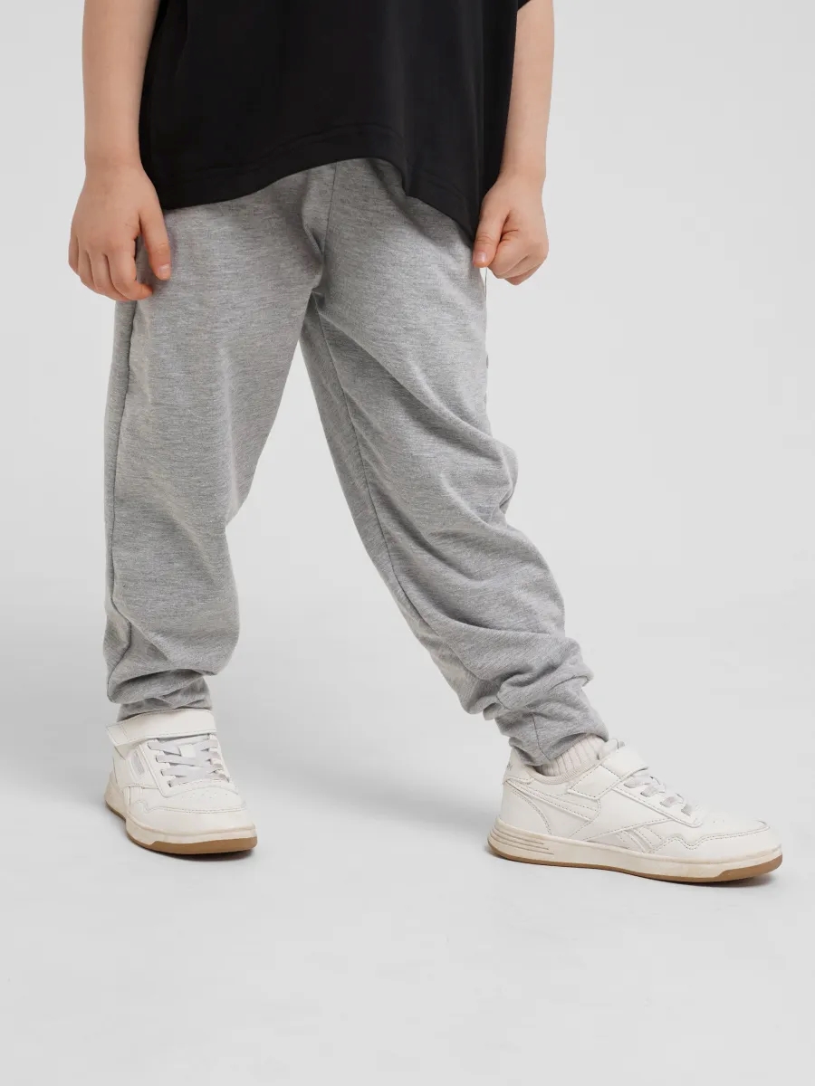 Брюки 2 шт Супер Пупс 2пр/штаны/черный/серый меланж - фото 4