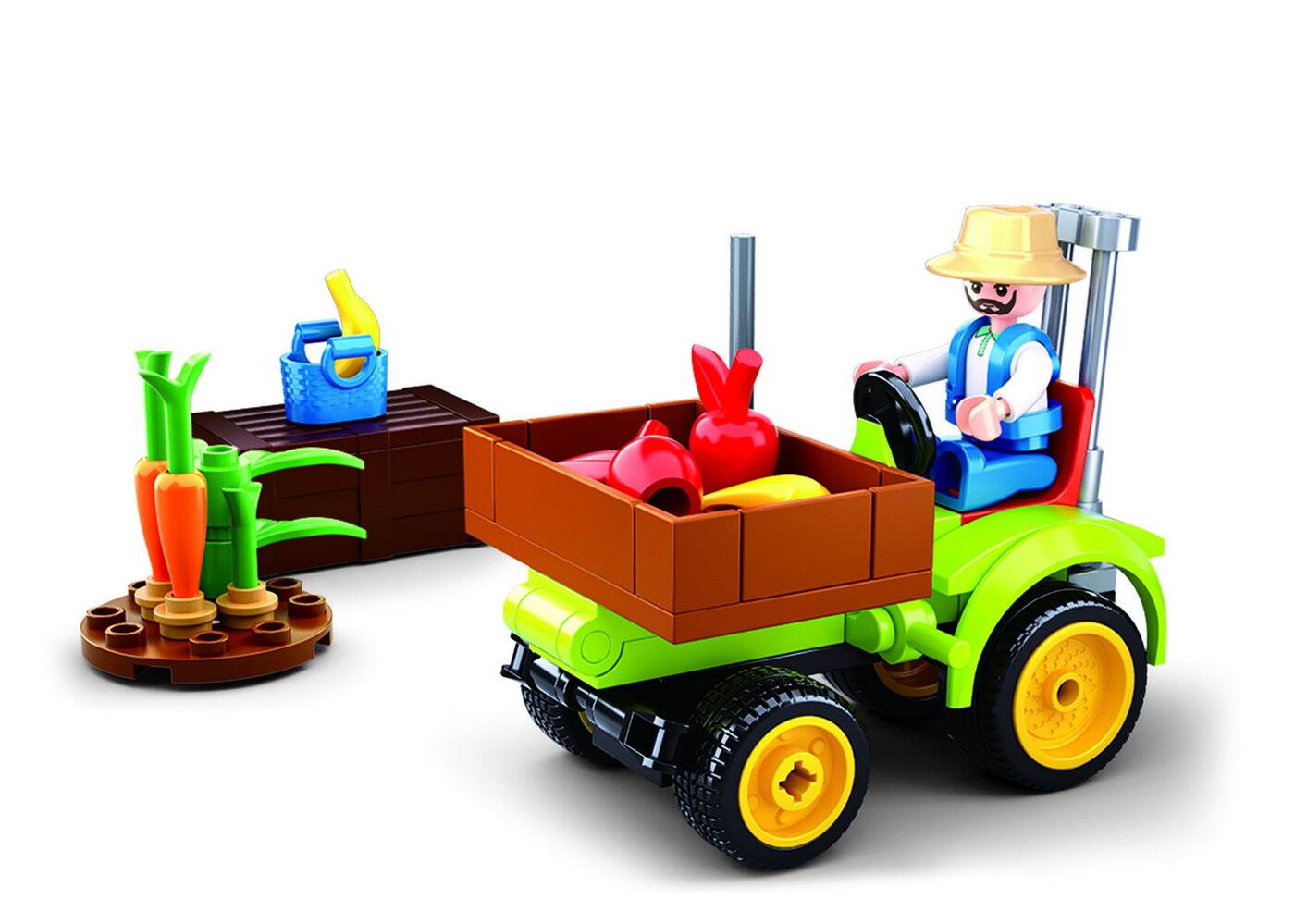 Конструктор SLUBAN Ферма Трактор убирает урожай - фото 2