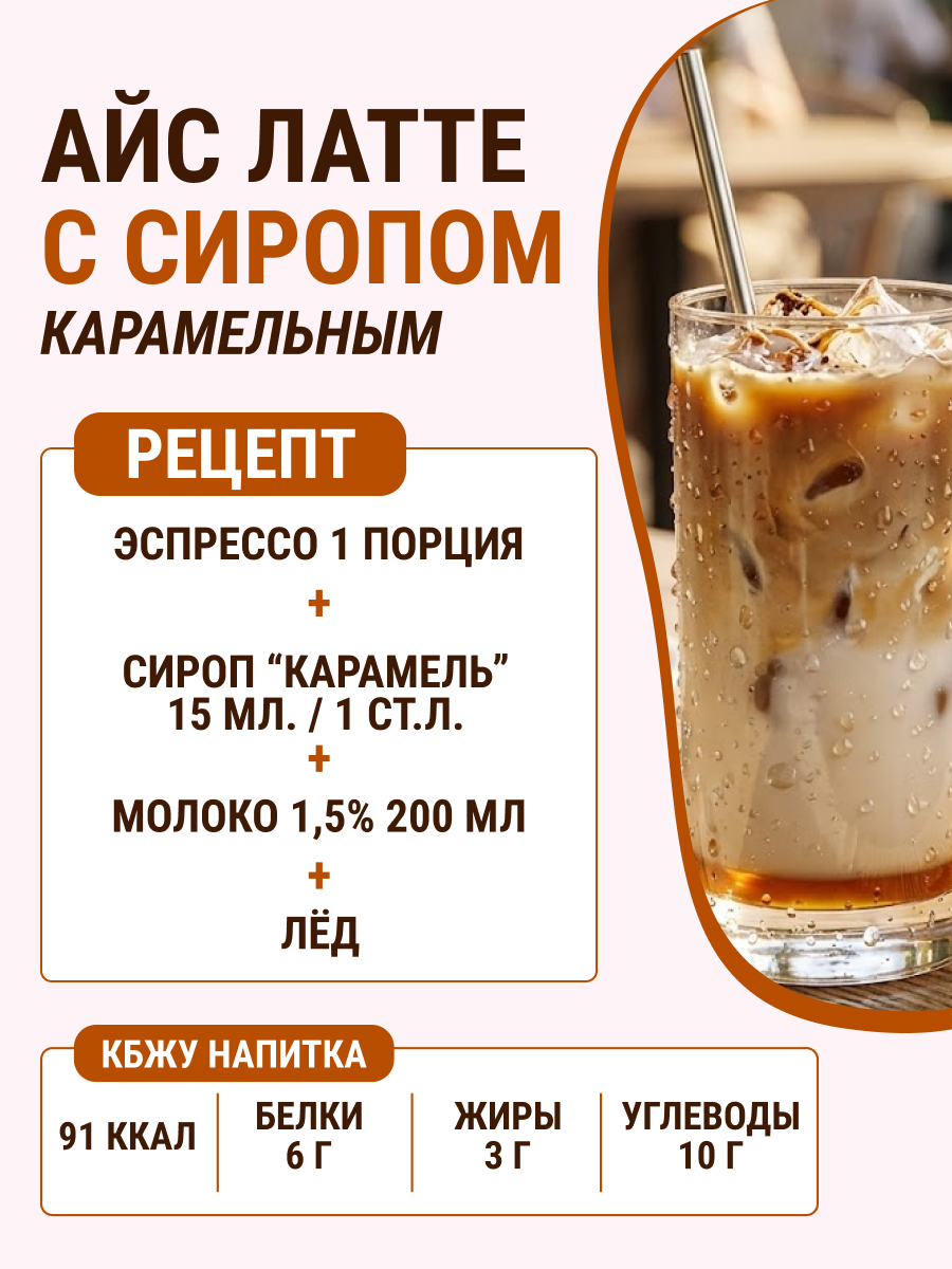 Сироп низкокалорийный Ноль грамм без сахара Карамель 250мл - фото 4
