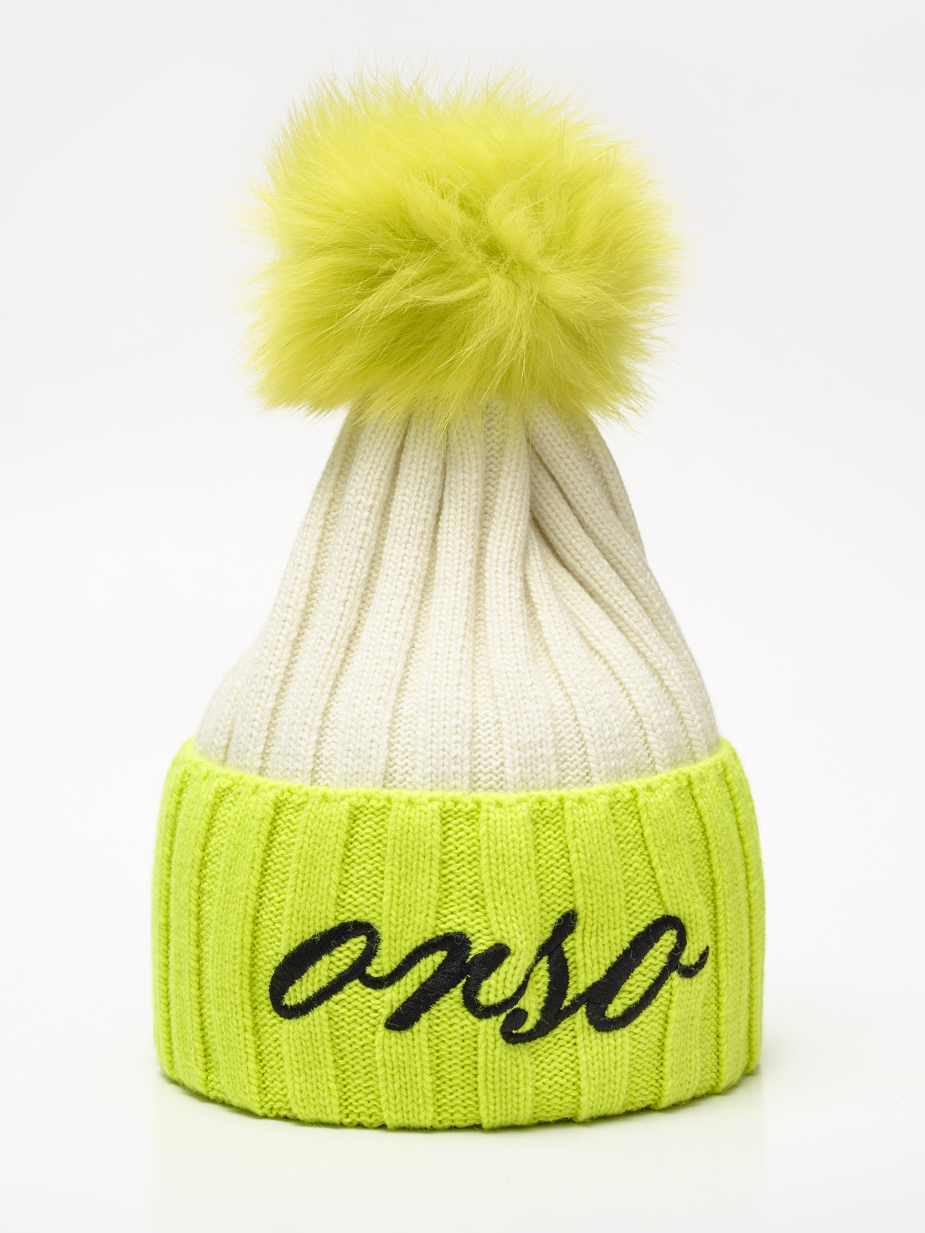 Шапка Orso Bianco 01810-32_желтый неон/экрю - фото 1