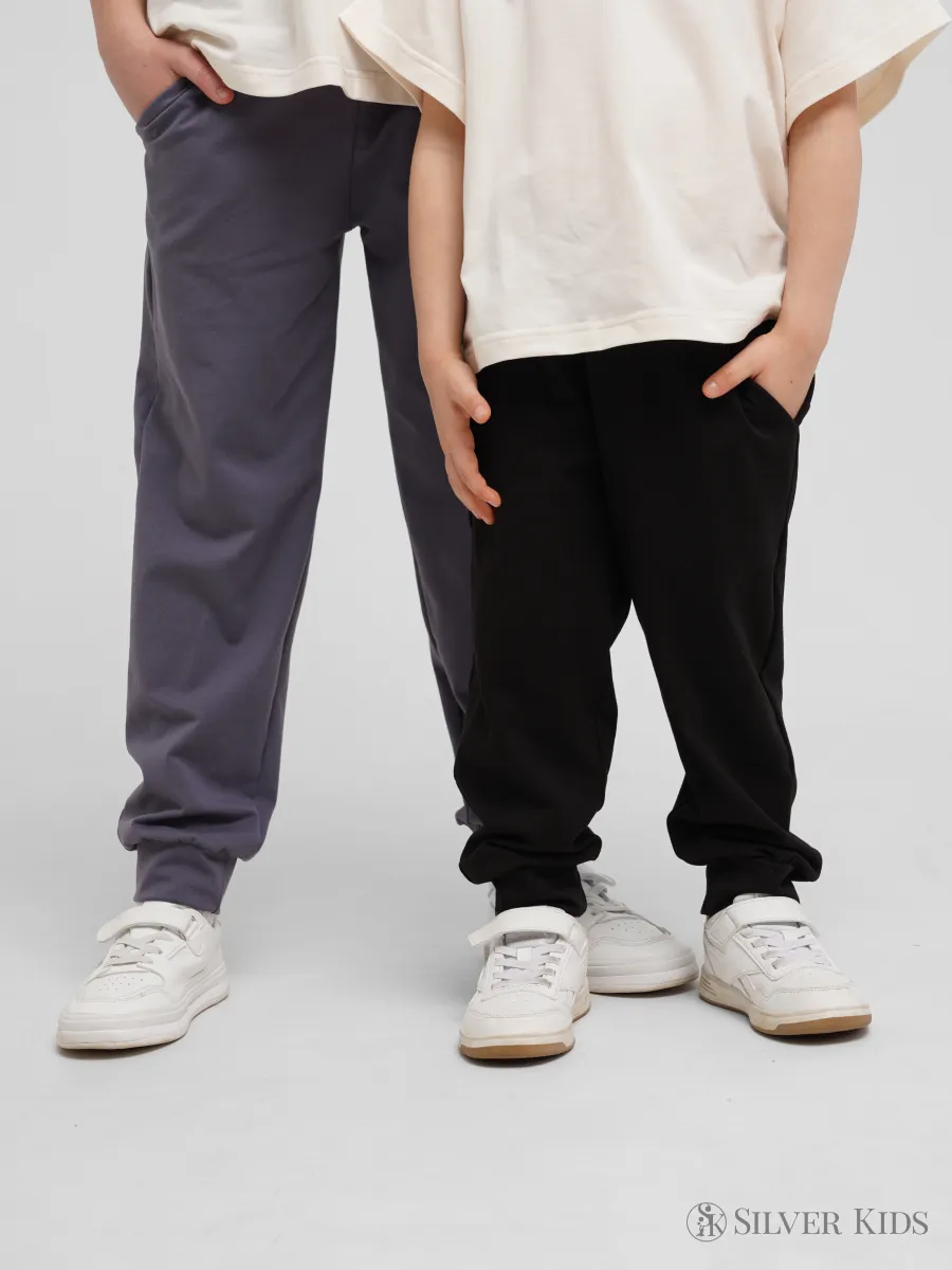 Брюки 2 шт Супер Пупс 2пр/штаны/темно-серый/черный - фото 26