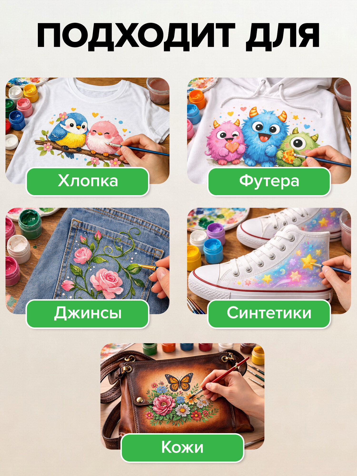 Краски акриловые Brauberg 6 цв. - фото 5