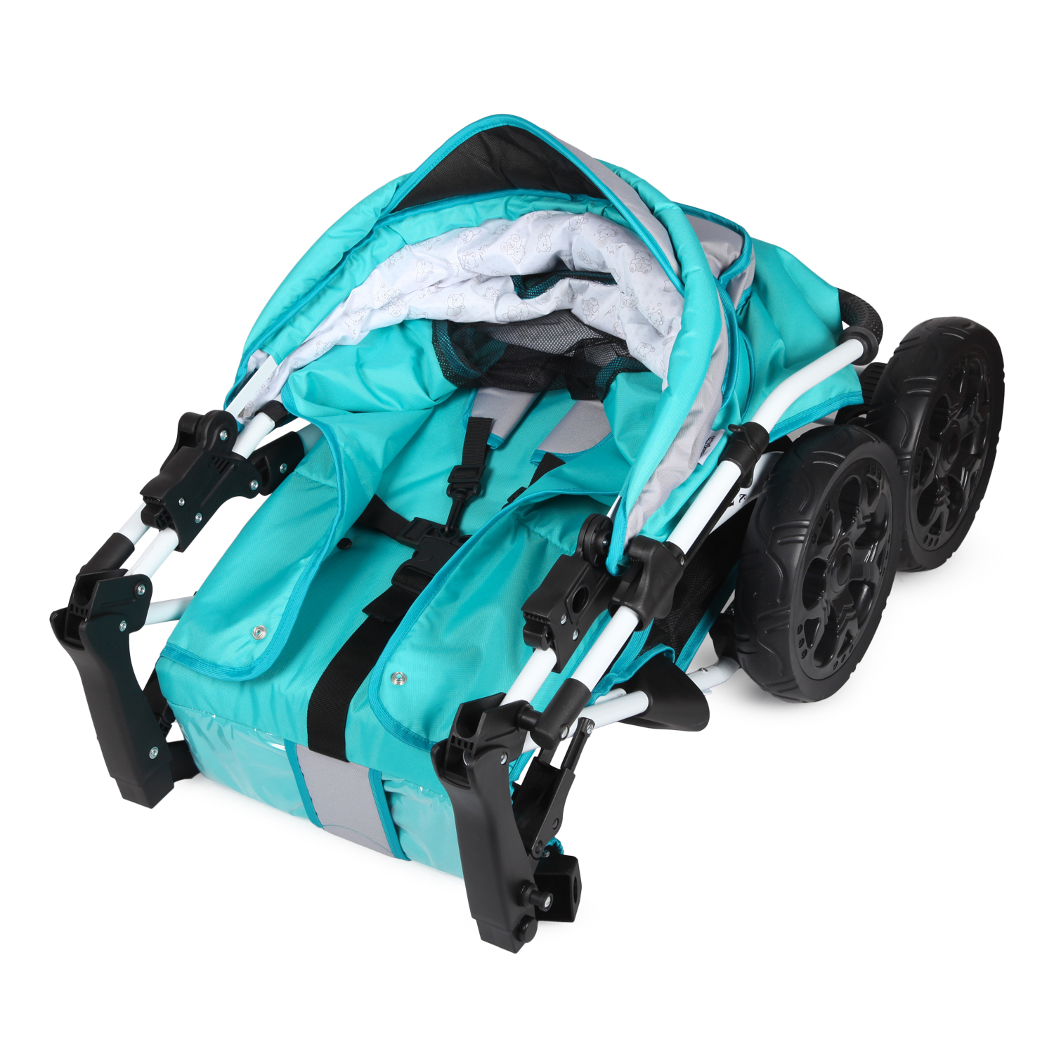 Коляска трансформер Babyton Blue голубой - фото 9