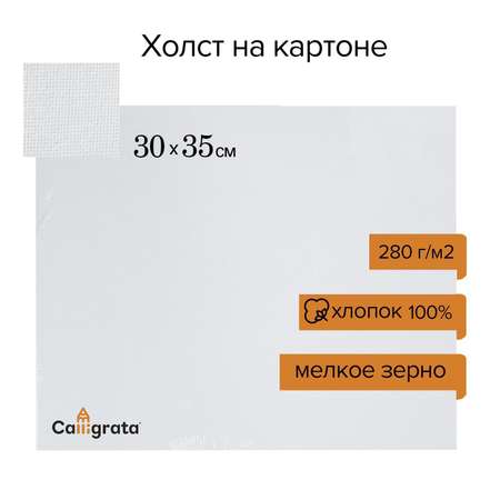 Холст на картоне Calligrata хлопок 100% 30*35см 7649591