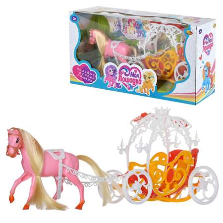 Игровой набор Abtoys Лошадь с каретой