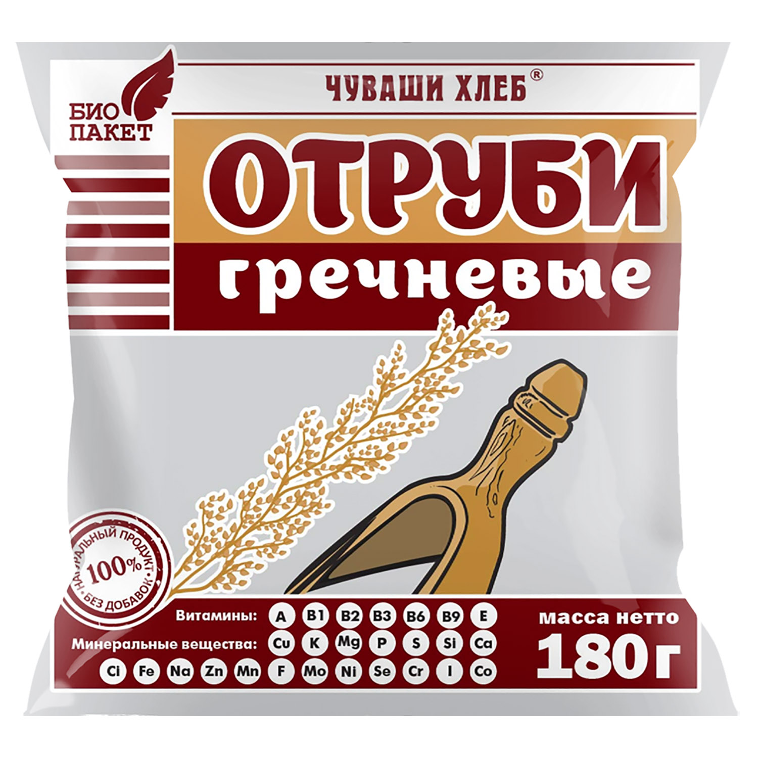 Отруби Чуваши хлеб гречневые 180г - фото 1