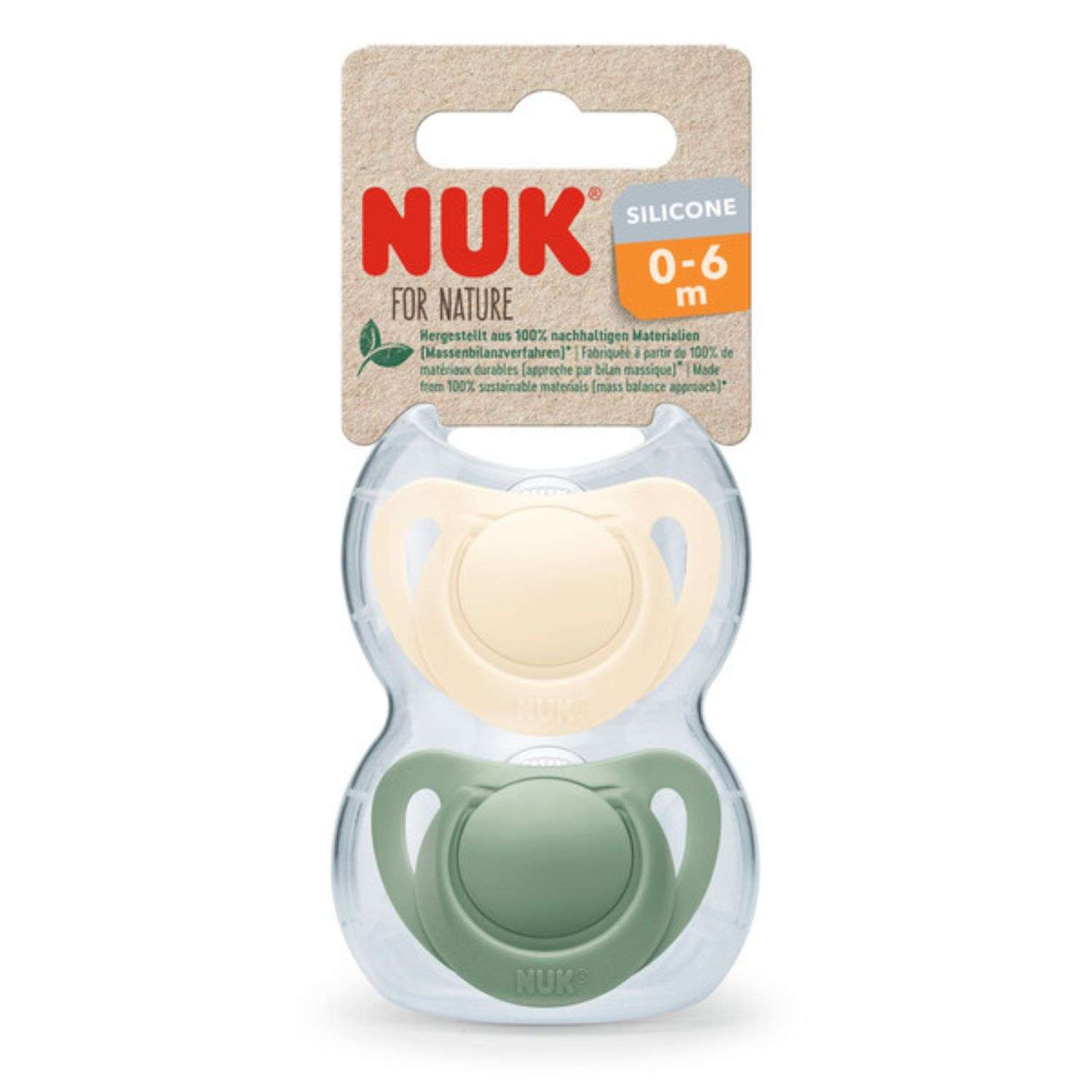 Пустышка Nuk силикон классическая от 0 мес. 2 шт. в ассортименте - фото 4