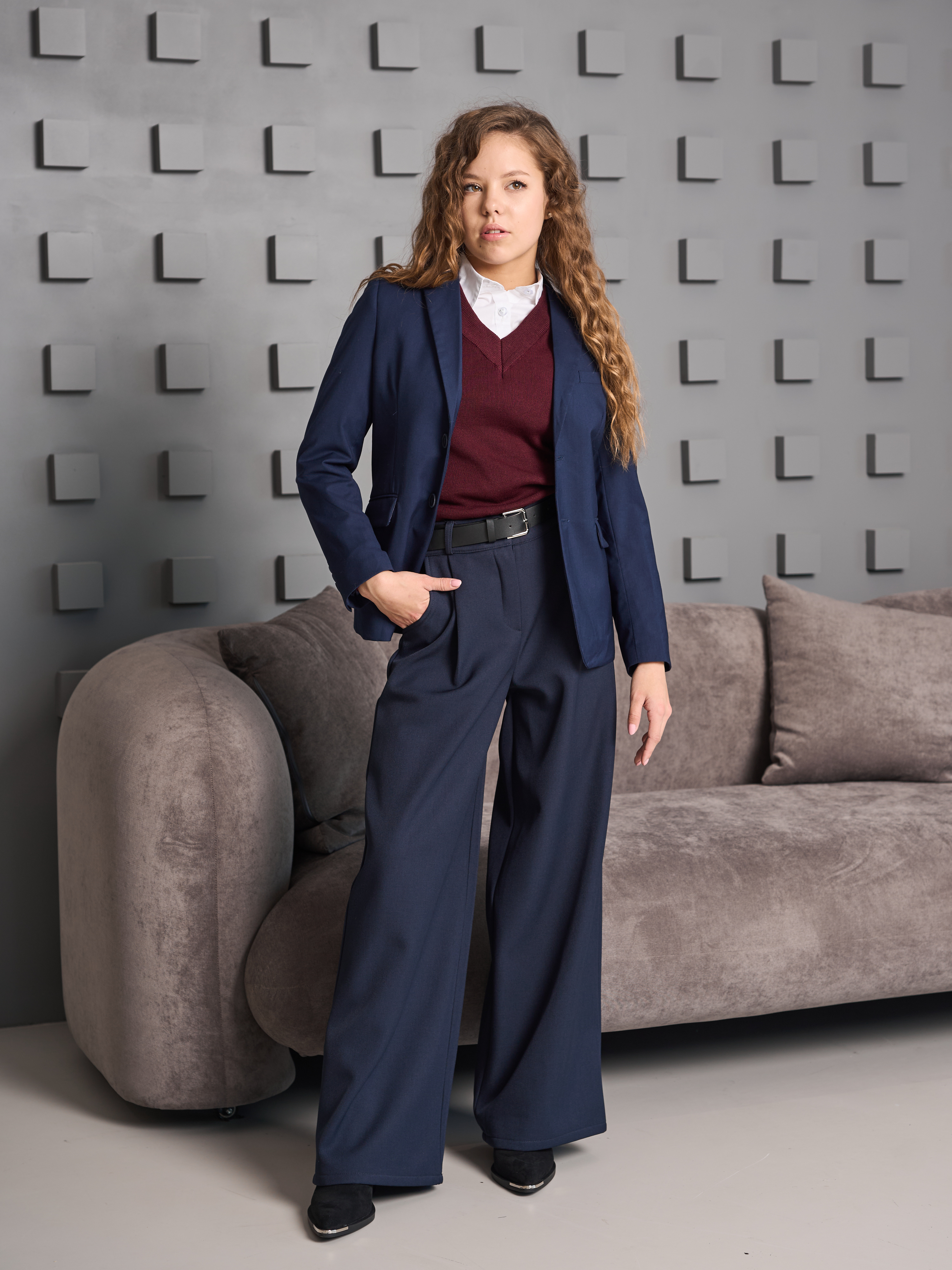 Брюки-палаццо СИНЯЯ МОДА WF501-H39 - фото 12