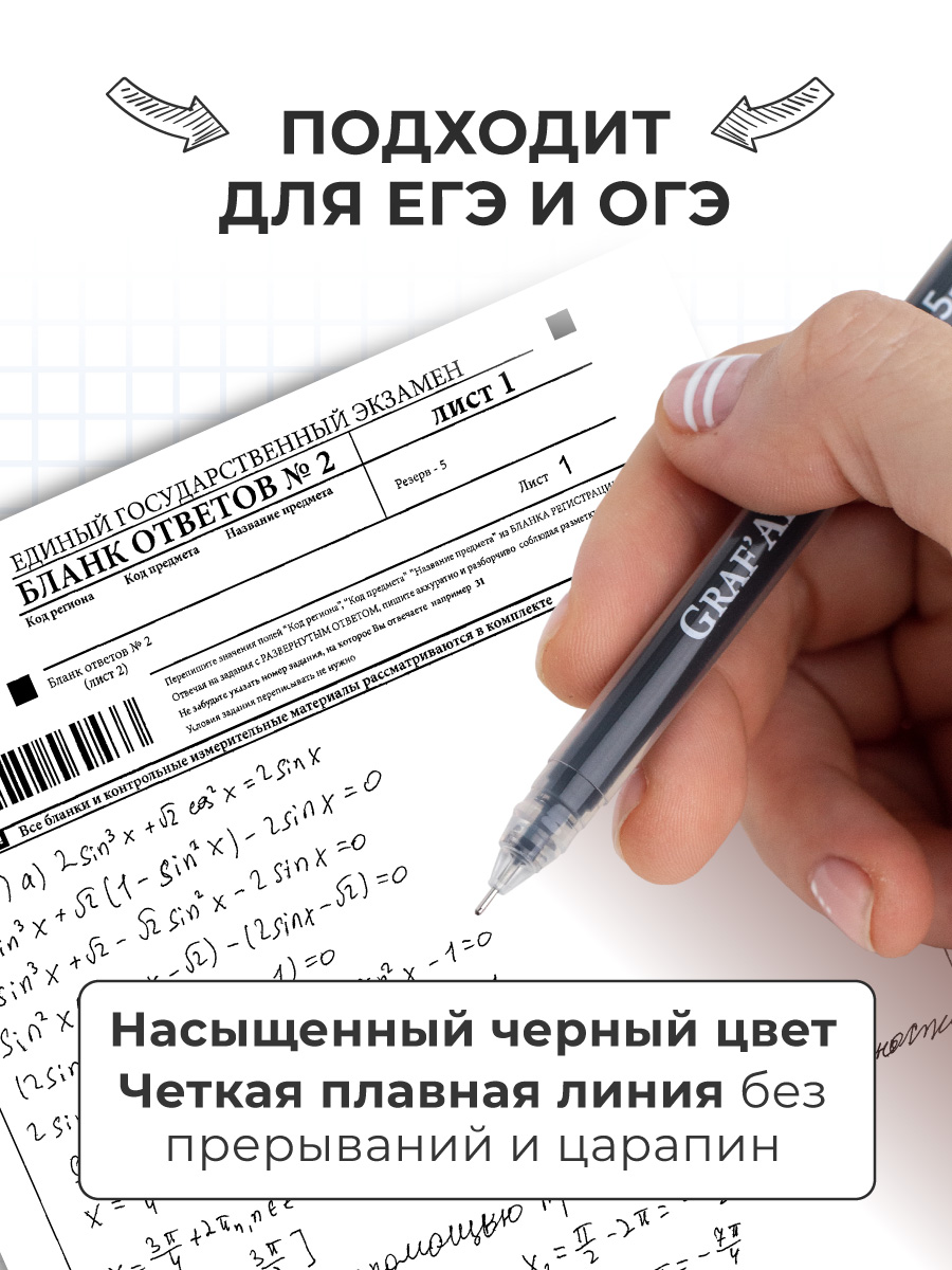 Ручка гелевая Малевичъ 3 шт. - фото 4