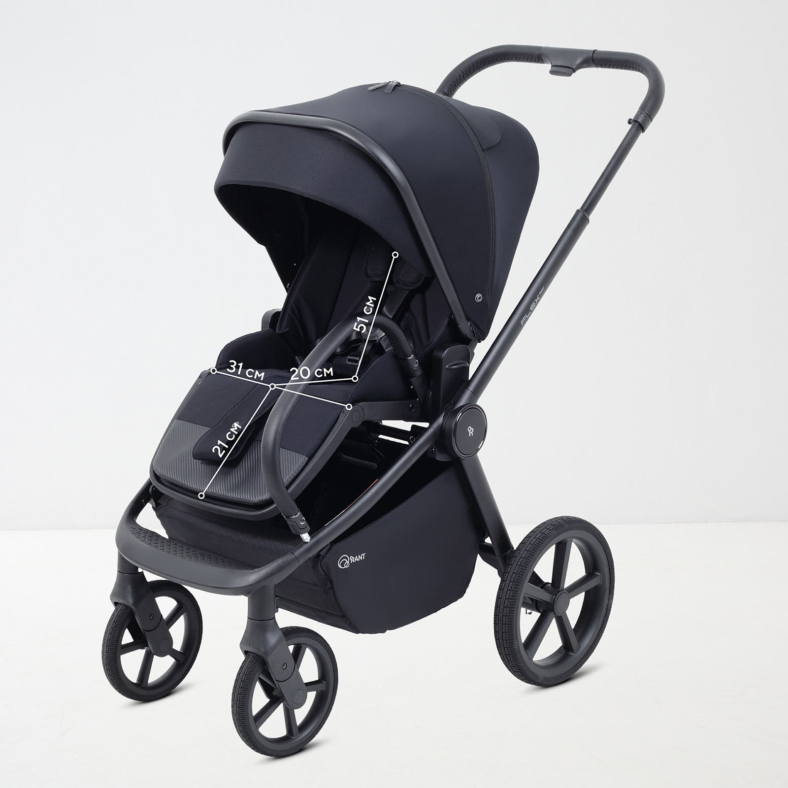 Коляска прогулочная Rant Flex Color черный - фото 5