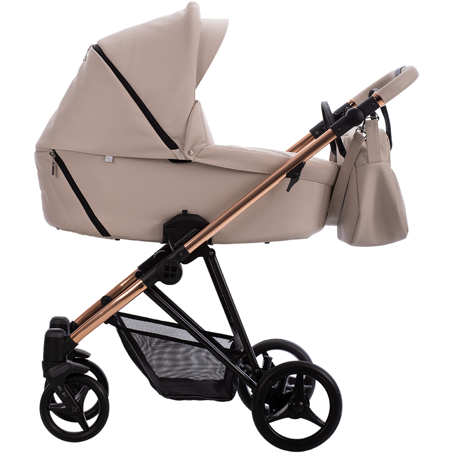 Коляска 2в1 Bebetto Yoddi Premium Class бежевый - фото 1