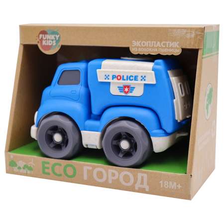 Игрушка Funky Toys Эко-машинка полиция Синяя 18 см FT0290663