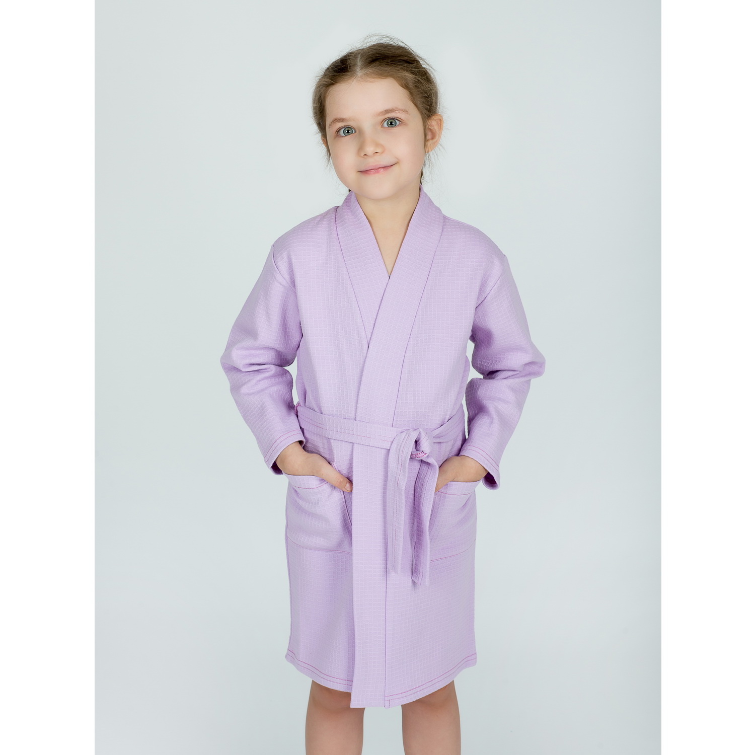 Халат KiMMi co К-1408913 лиловый - фото 11
