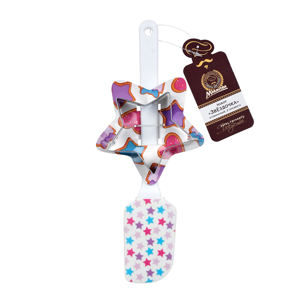 Изображение товара Кулинарный набор Звездочка Marmiton 2 предмета лопатка и формочка для теста