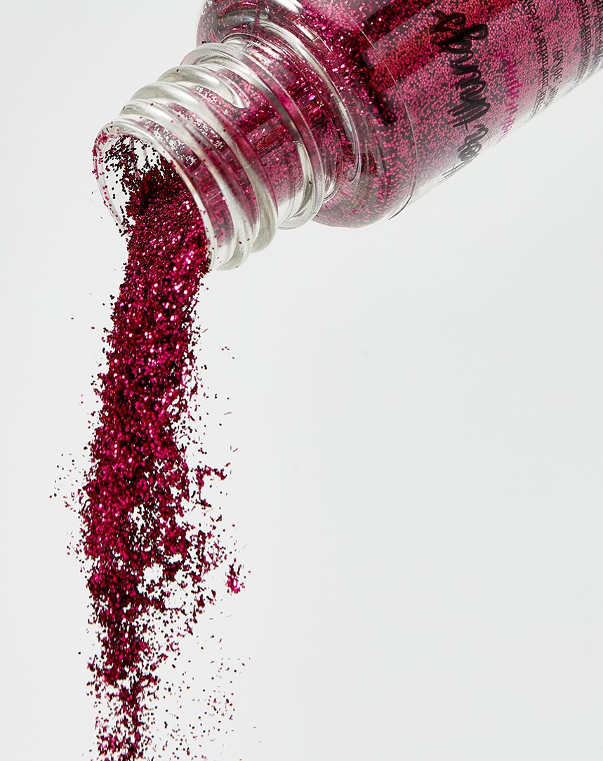 Блестки Glitter Things для макияжа маникюра рисования и декора Розовый Рубин - фото 2