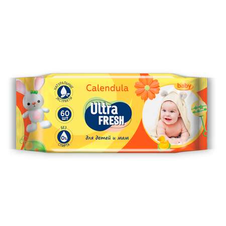 Влажные салфетки Ultra Fresh 60 шт.