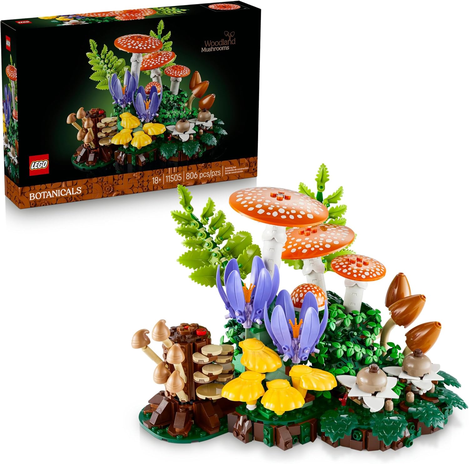 Конструктор LEGO Botanicals Лесные грибы 806 дет. - фото 1