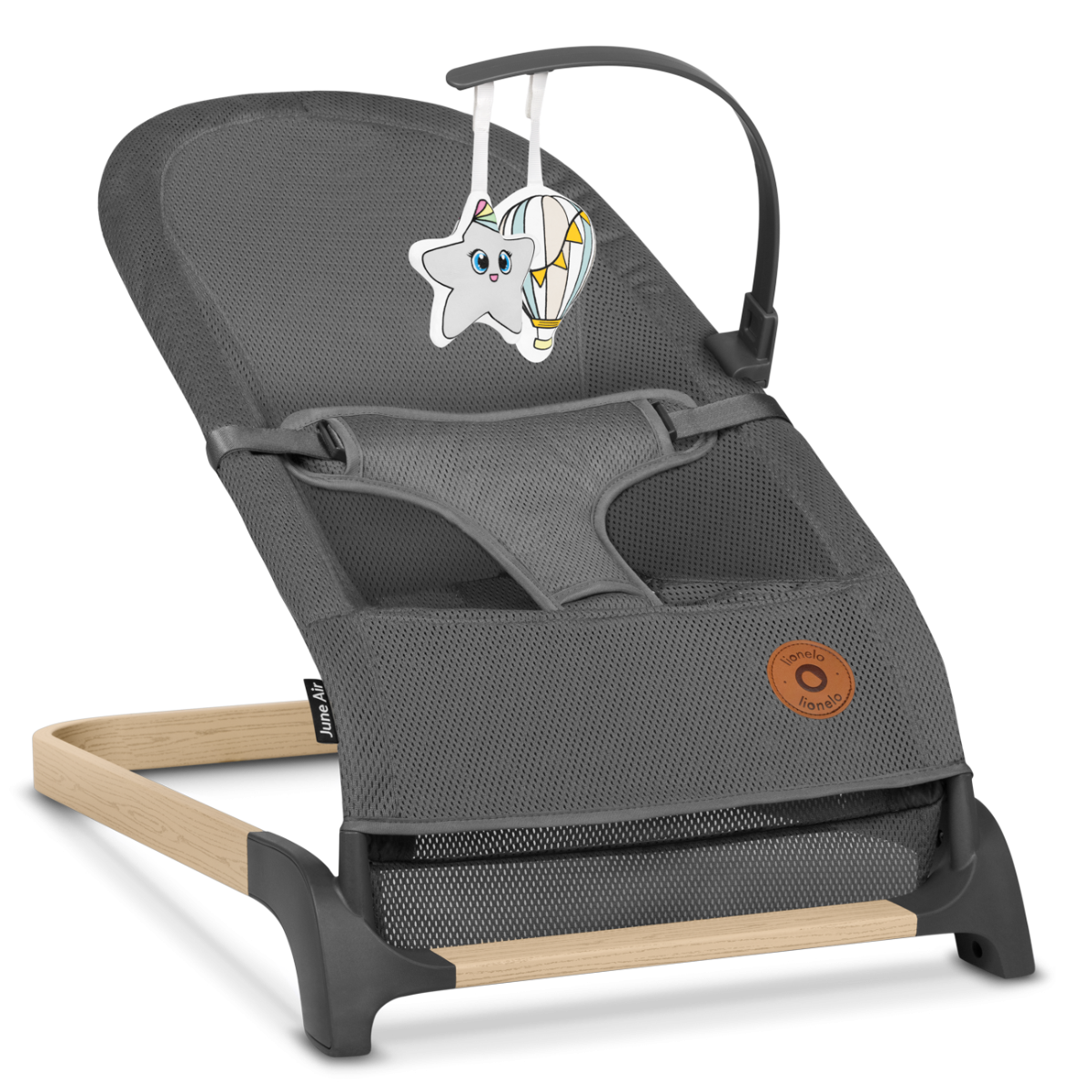Шезлонг Lionelo June Air Grey Graphite - фото 1