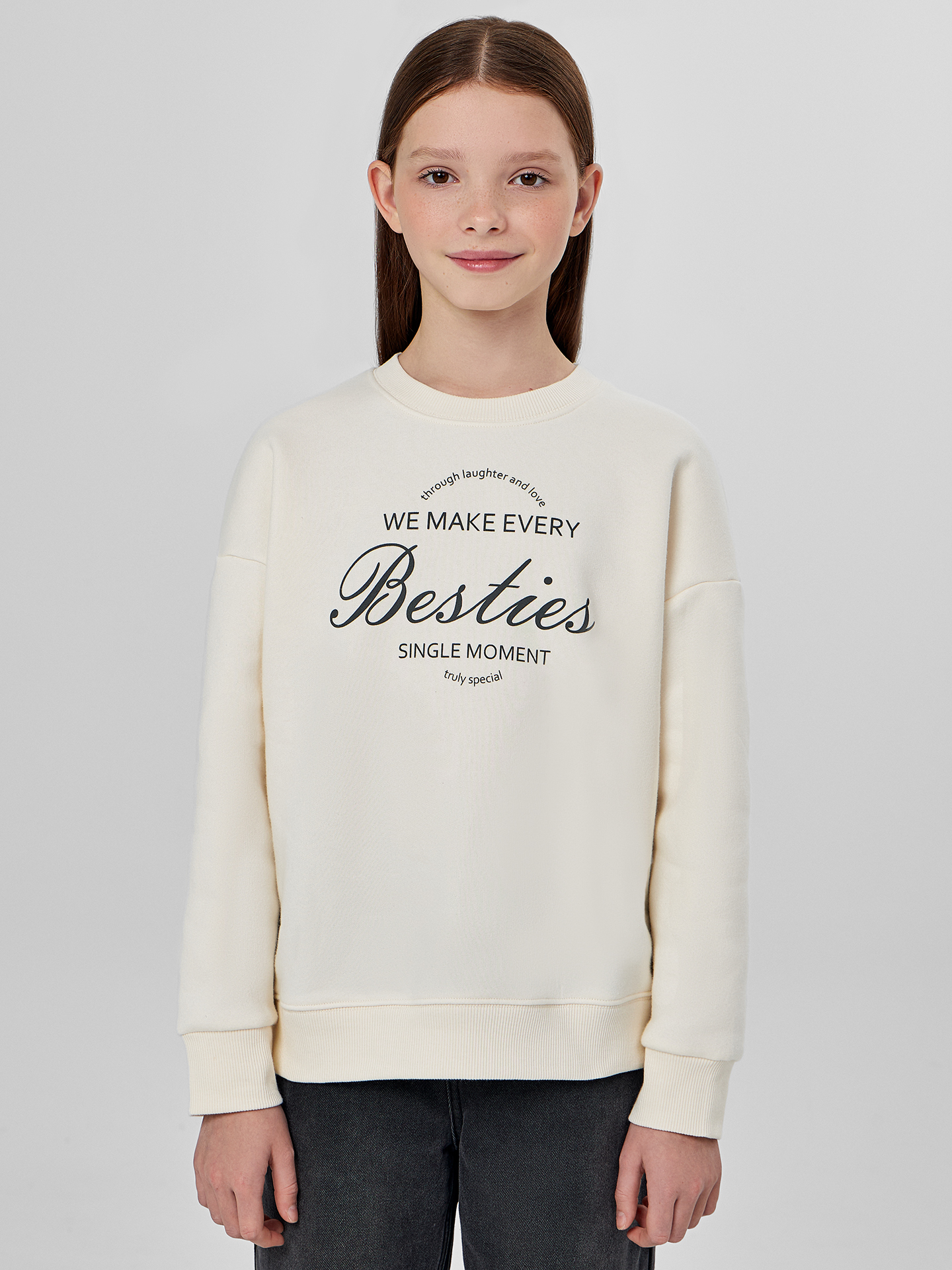 Свитшот Mark Formelle (Марк Формэль) 127897/1/молочный +печать1 - фото 3