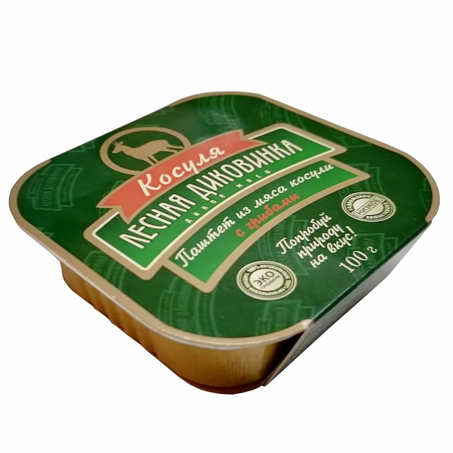 Паштет Лесная Диковинка мясо косули-грибы 100г - фото 1
