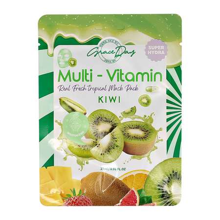 Маска тканевая Grace day Multi-vitamin экстракт киви 27 мл