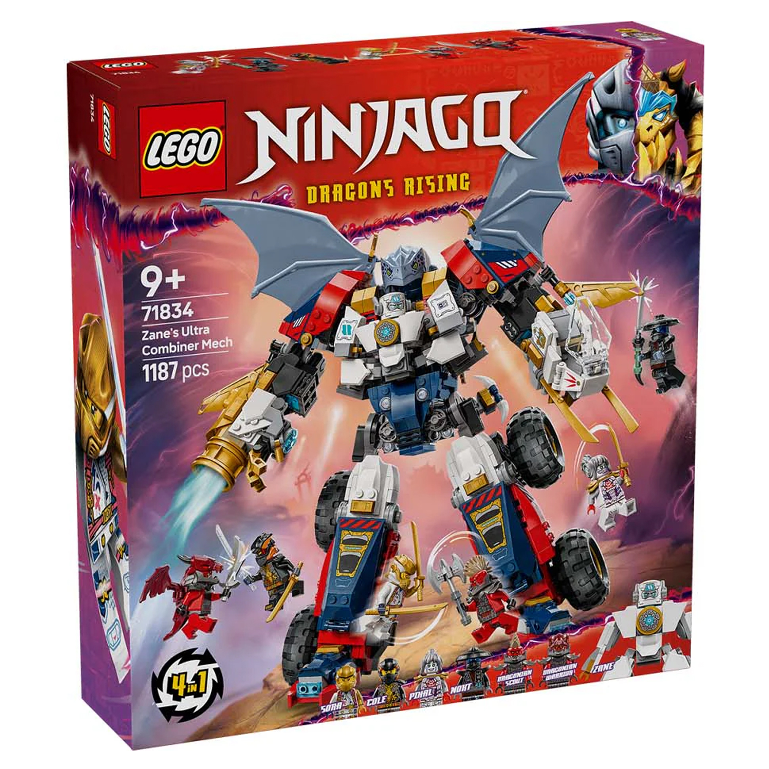 Конструктор LEGO NINJAGO Ультра комбо-робот Зейна 1187 дет. - фото 8
