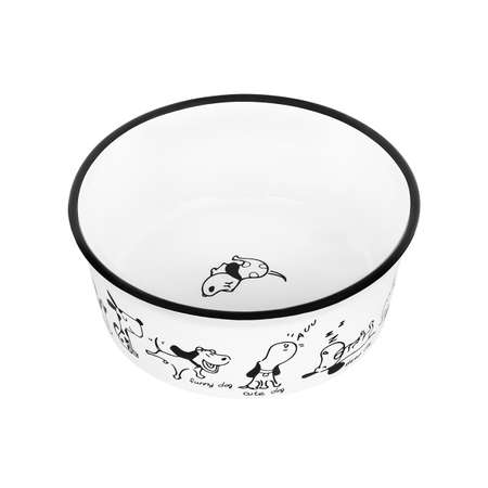 Миска для домашних питомцев Elan Gallery 400 мл 13.5х13.5х5 см Жизнь собак