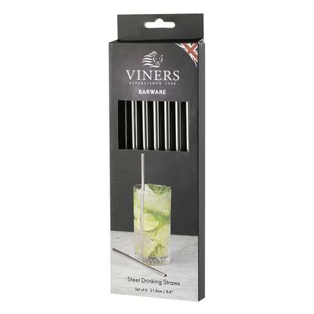 Набор соломинок Viners из нержавеющей стали Barware