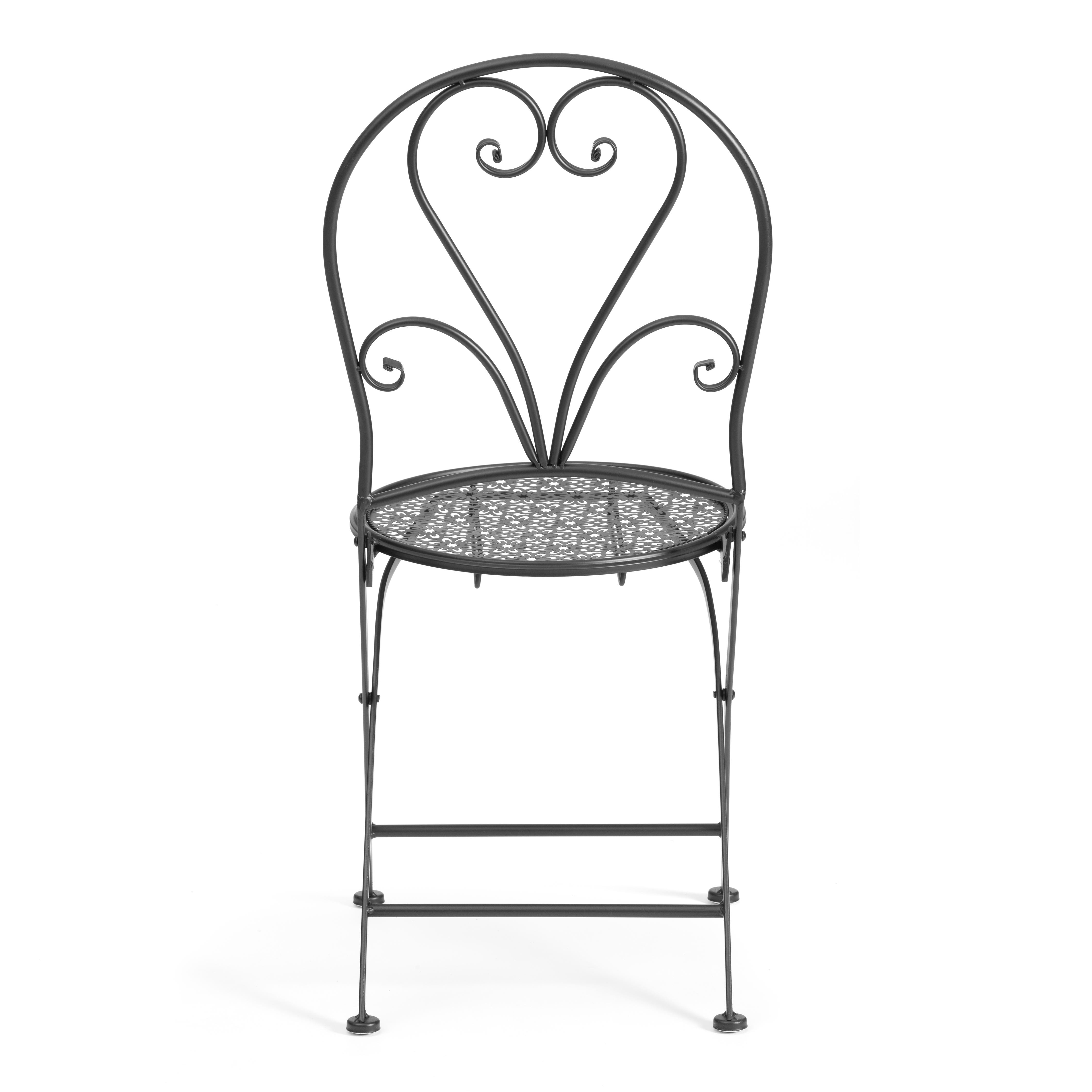 Комплект садовых стульев TETCHAIR Лав Чаир стальной сплав черный 40х47,5х94см - фото 6