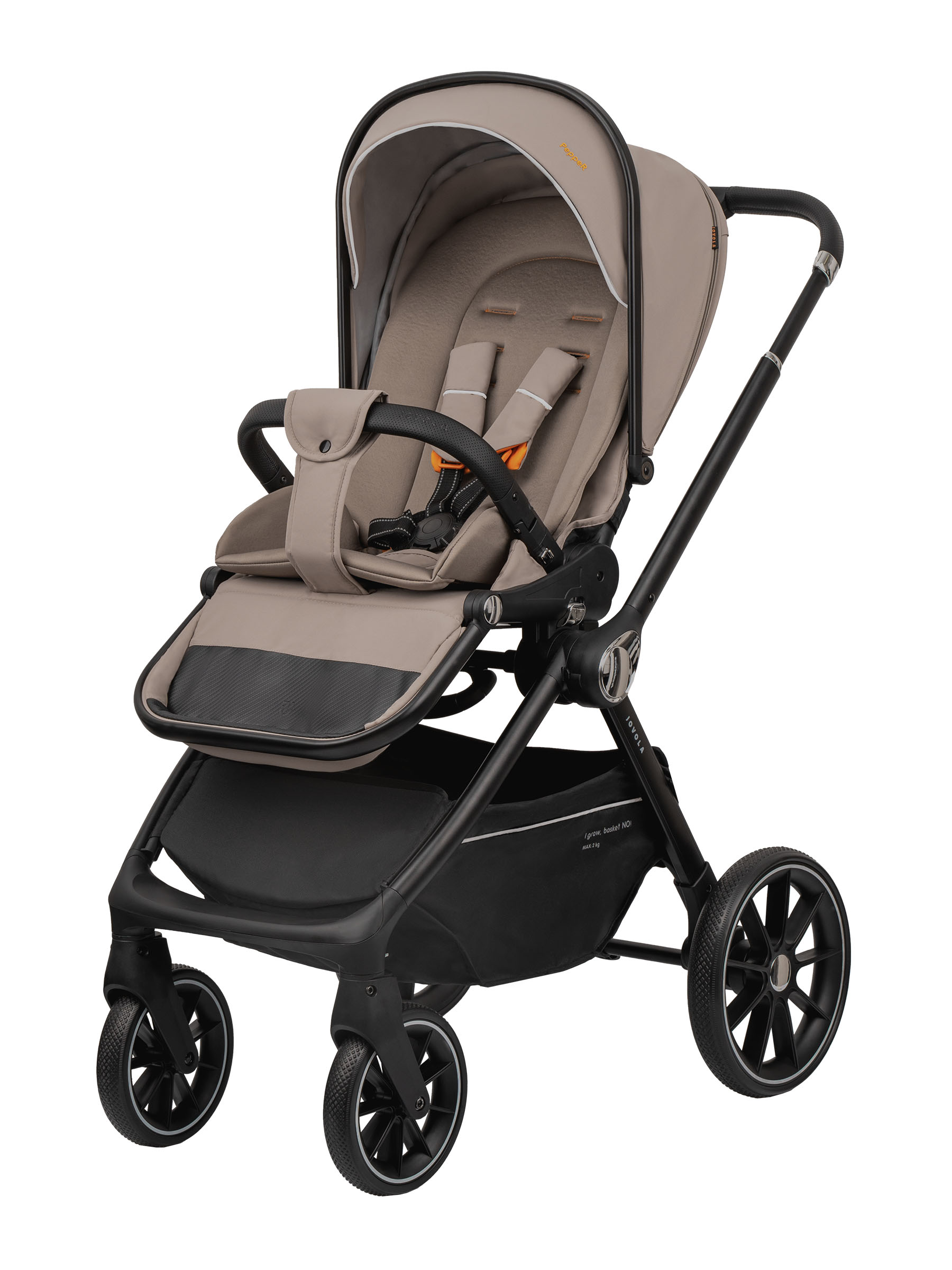 Коляска прогулочная JOVOLA Pepper всесезонная бежевый - фото 10