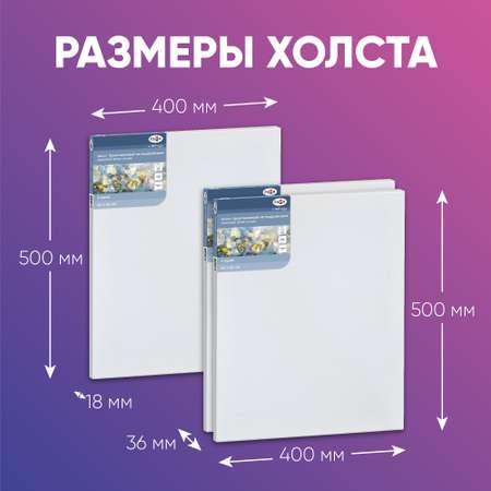 Набор холстов Гаммa на подрамнике 2 шт