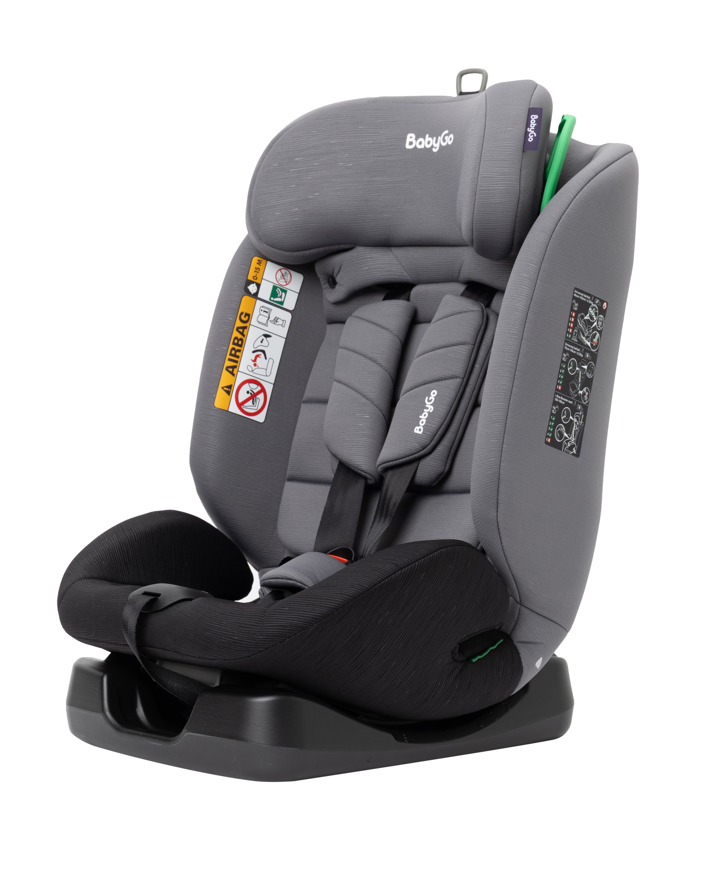 Автокресло BabyGo 4-Stage 0+/1/2/3 (0-36 кг) серый - фото 14