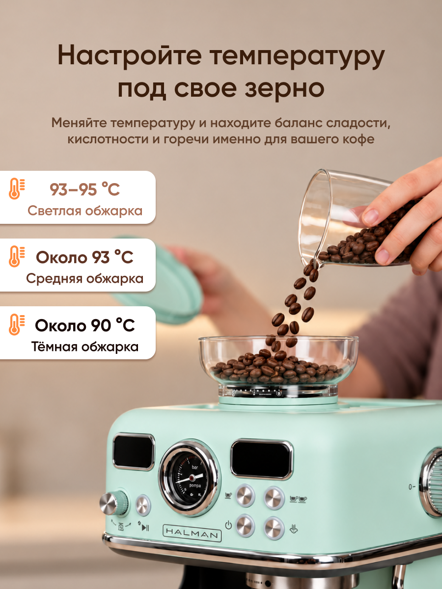 Кофемашина рожковая HALMAN CFE2 - фото 3