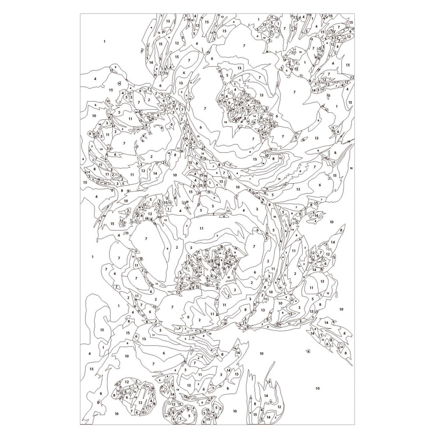 Картина по номерам Феникс + Пионы - фото 2