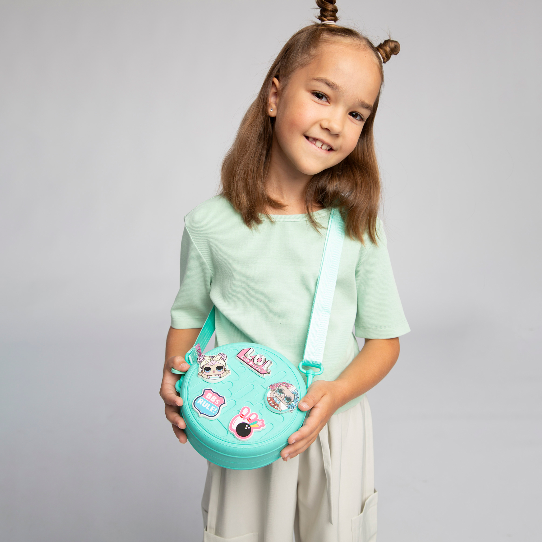 Сумка L.O.L. Surprise! бирюзовая круглая +джиббитсы - фото 11