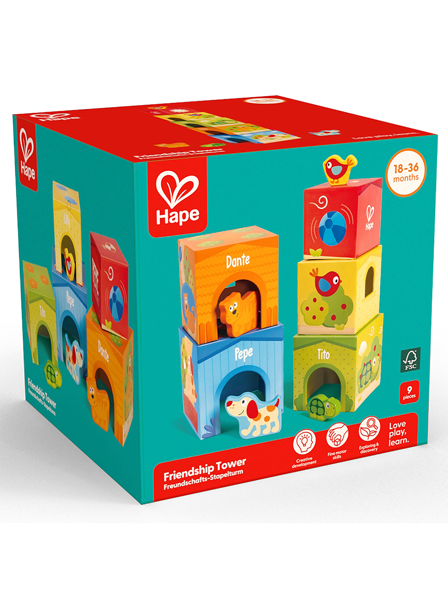 Игрушка Hape кубики Кубики Башня Дружбы - фото 7