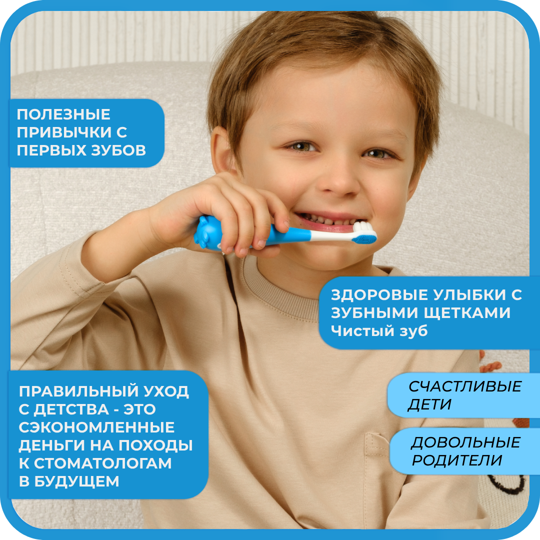 Зубная щетка классическая Чистый Зуб от 2 лет 1 шт. - фото 2