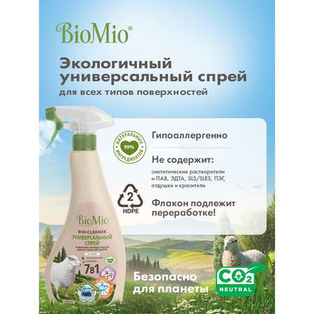 Спрей BioMio Bio-Multi Purpose Cleaner универсальный чистящий без запаха 500мл