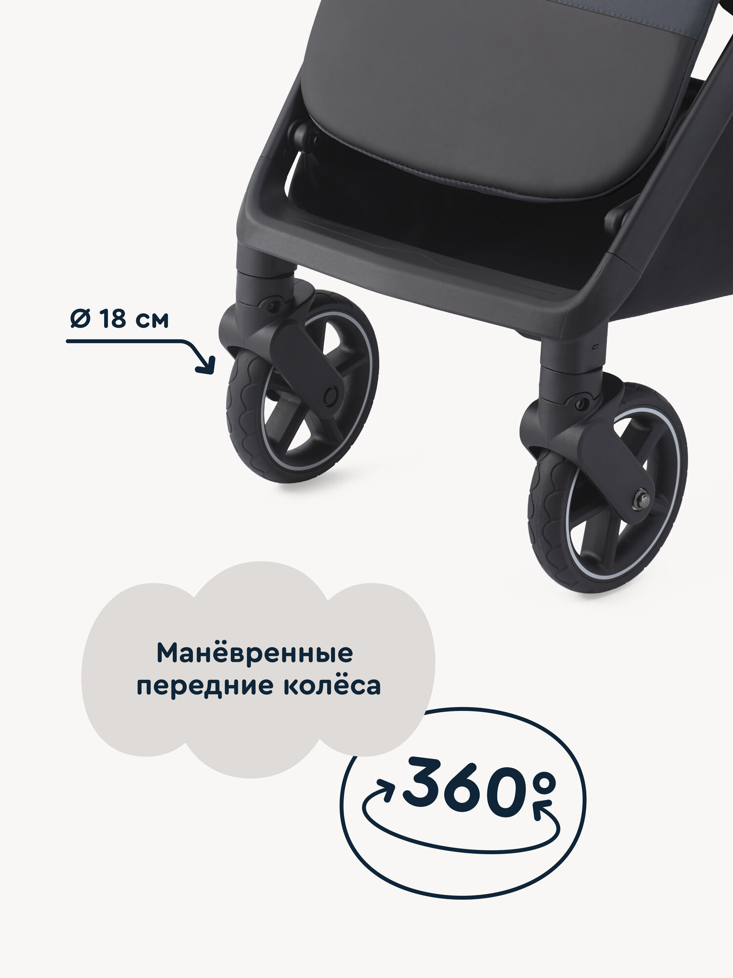 Коляска прогулочная Junion Loffy синий - фото 6
