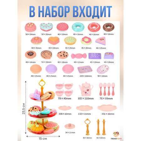Игрушка TrendToys посуда, чайник, продукты