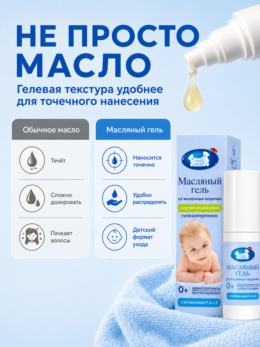 Гель-крем Наша Мама от молочных корочек на голове 30 мл 1 шт. - фото 4
