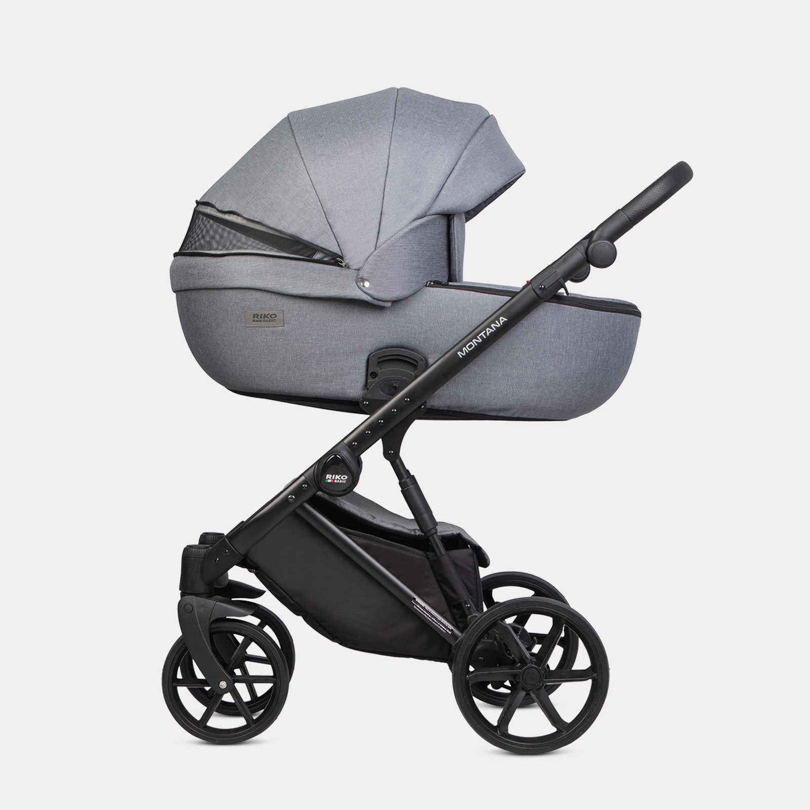 Коляска 2в1 Riko Basic Montana серый - фото 4