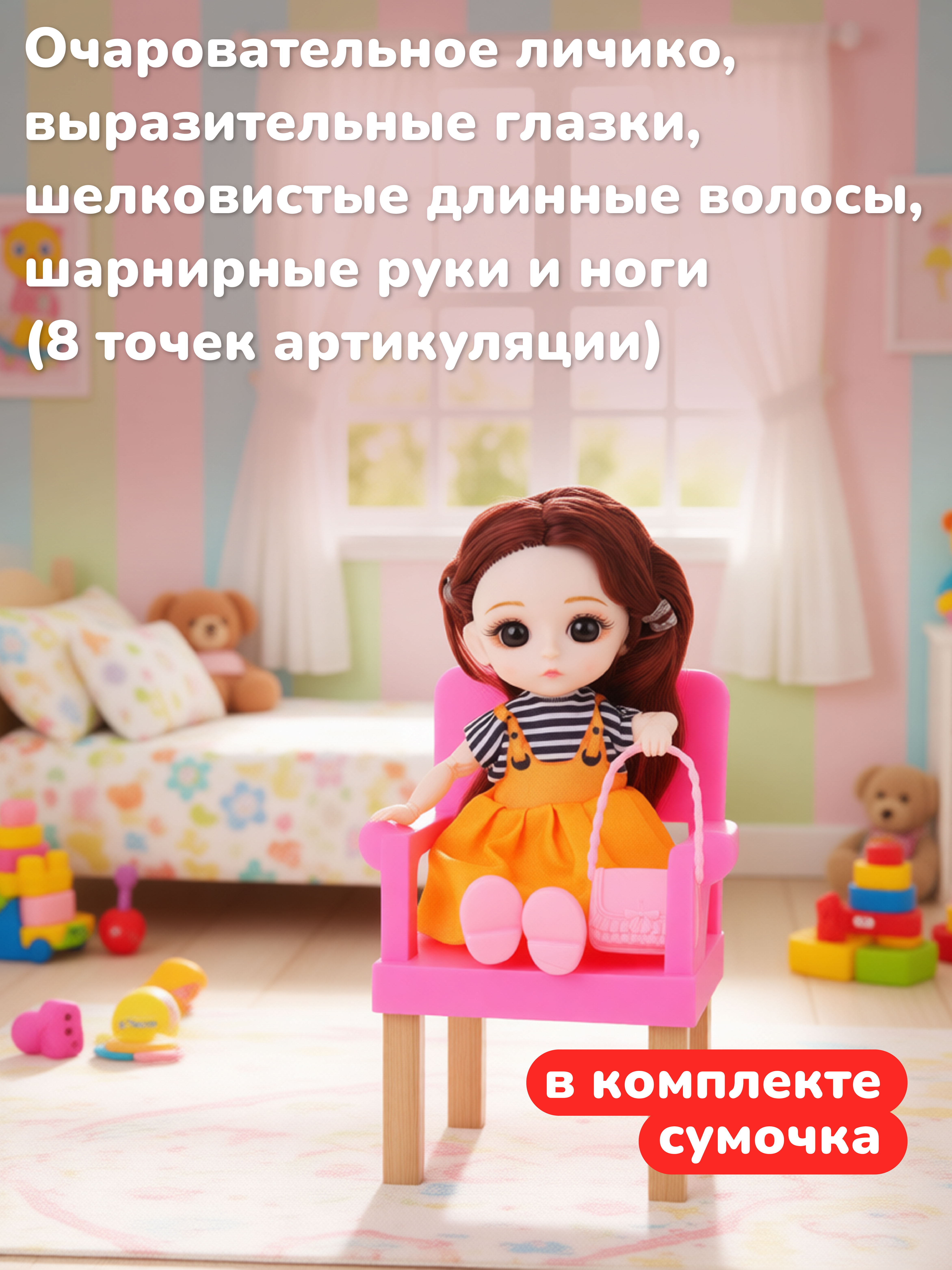 Кукла мини Наша Игрушка высота 15 см 802108 - фото 2