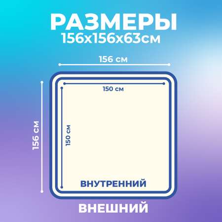 Детский манеж CINLANKIDS игровой 150*150*66