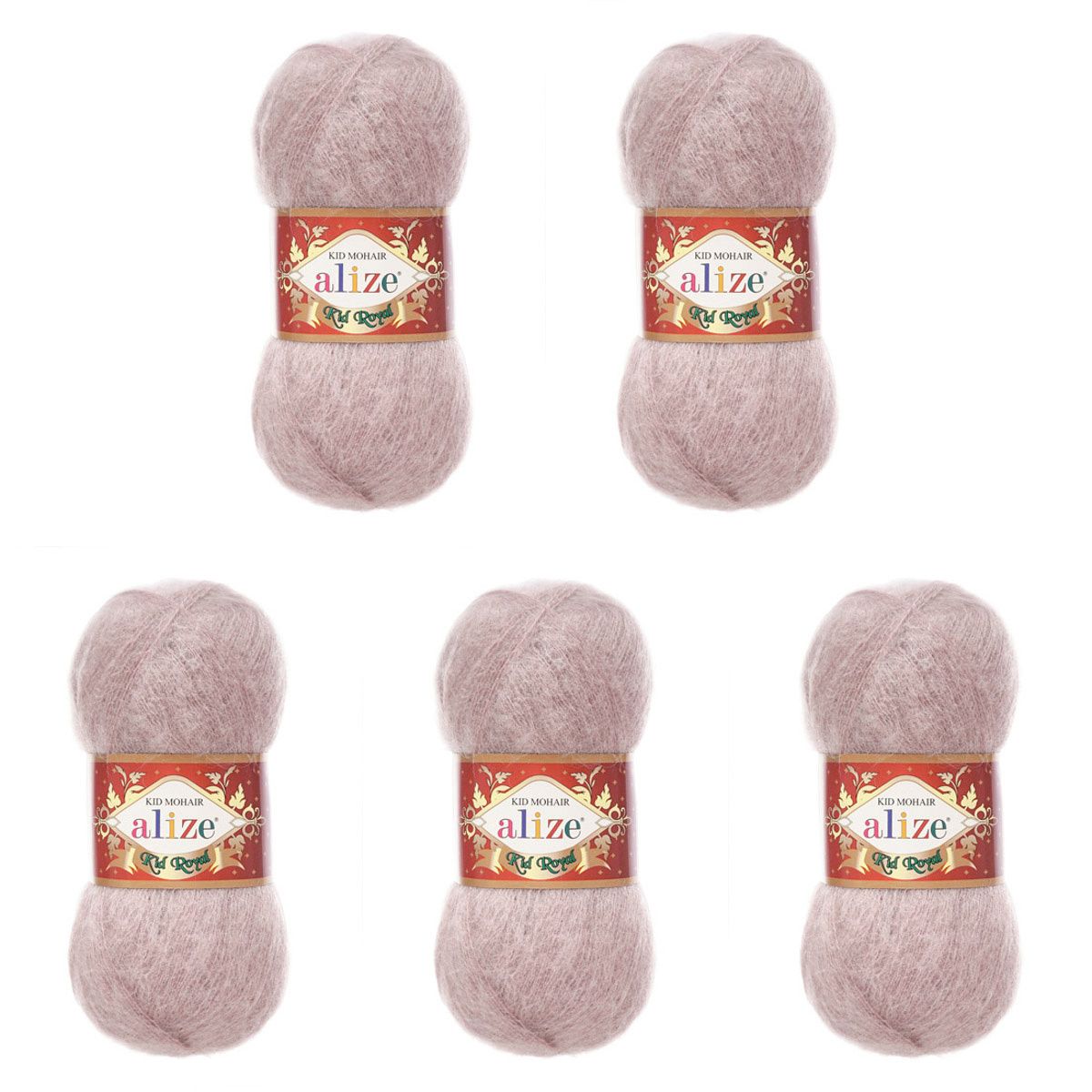 Пряжа Alize полушерстяная с длинным ворсом Kid royal 50 гр 500 м 5 мотков 541 норка - фото 8