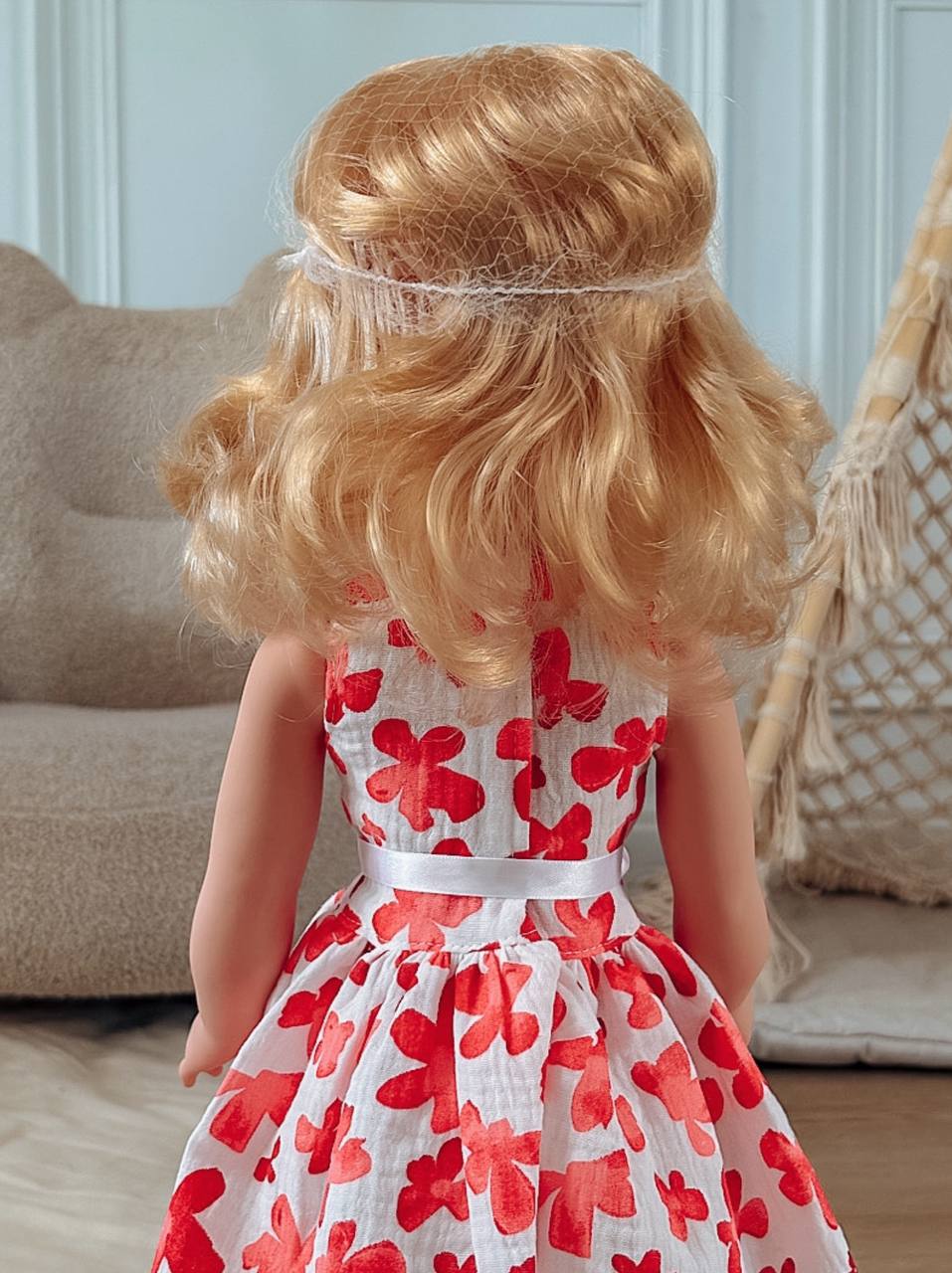 Кукла большая (ростовая) СТРАНА КУКОЛ говорящая в платье высота 60 см 24-18.3 - фото 11