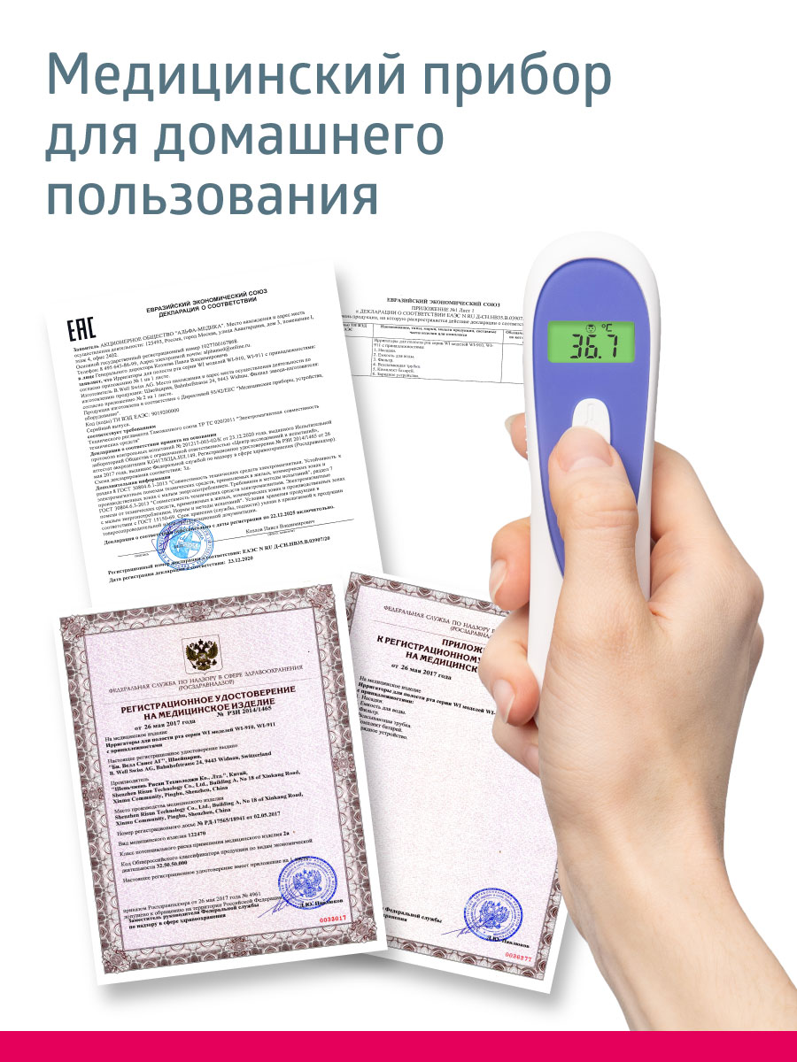 Термометр инфракрасный B.Well - фото 2